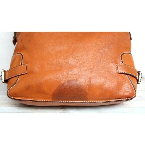 Michael Kors TAN BROWN GENUINE LEATHER MEDIUM+ SHOULDER BAG PURSE TOTE HANDBAG - Picture 4 of 11